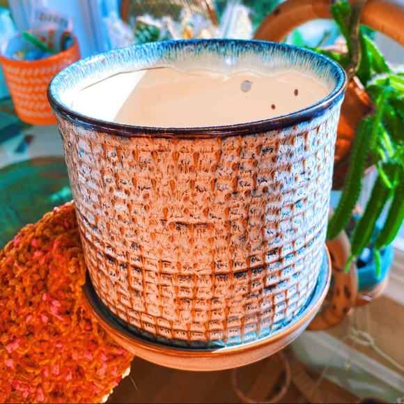 Handmade by Me Drippy Boho Blue Planter 🔮 - Picture 7 of 7